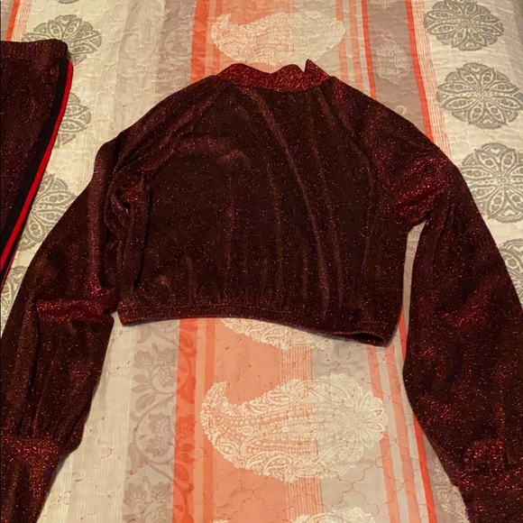 Akira Red Two Piece Glittery Set - Picture 4 of 5